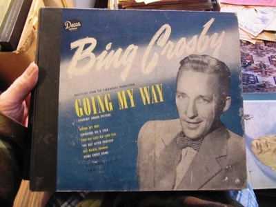 1944 BING CROSBY OSCAR Movie GOING MY WAY EMPTY ALBUM 3x10" Sleeves Decca A-405  - Image 1 of 3