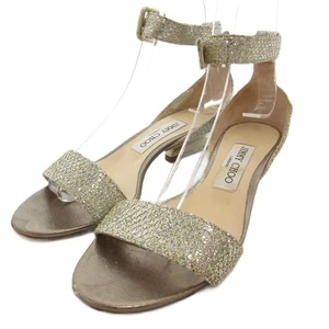 Sandalias Jimmy Choo para mujer talla 35,5 de cuero plateado - Imagen 1 de 8