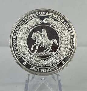 2002 CSA Confederate States 1 $ Silbermedaille 1oz .999 BU limitierte Auflage - Bild 1 von 5
