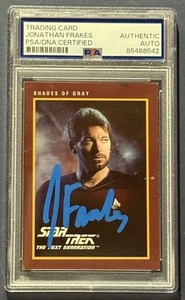 JONATHAN FRAKES Signed Card Auto 25th Anniversary Series 1 Riker STAR TREK PSA - Picture 1 of 2