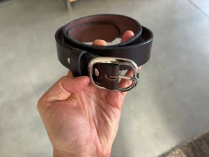 Individueller dunkelbrauner Ledergürtel, kaum getragen - Bild 1 von 4