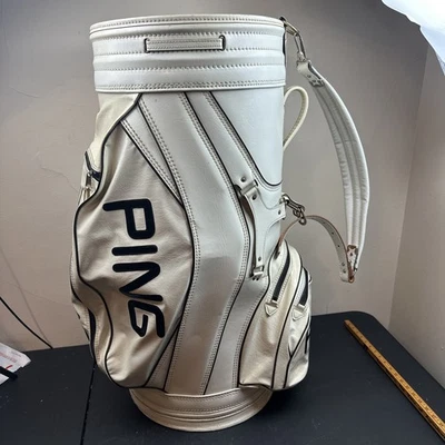 Vintage Ping Golf Pro Shop Display Bag 15" Staff Jumbo Giant White/Black - Image 1 of 4
