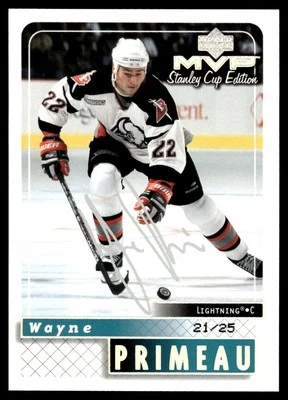 1999-00 Upper Deck MVP Super Script Wayne Primeau 21/25 #28 *Noles2148* - Image 1 of 2