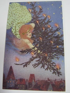New Repro Pleiades Press Postcard 1903 R. Kirchner Angel W Christmas Tree P140 - Picture 1 of 4