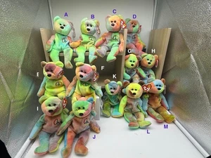 TY Beanie Baby Peace Bear - ¡Elige tu patrón! - Imagen 1 de 14