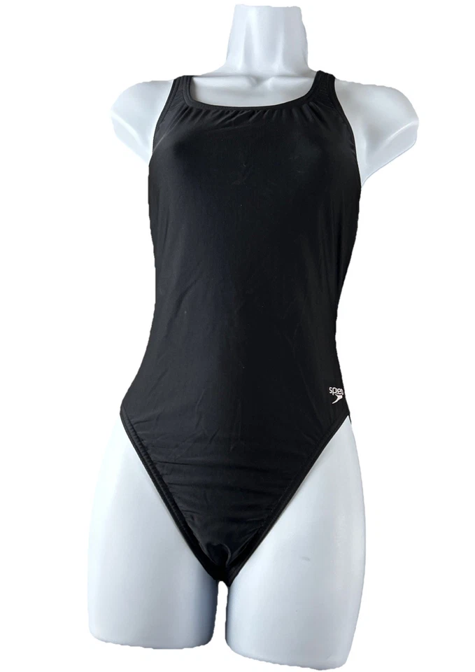 Speedo Women's Swimsuit Athletic One Piece Pro lt Super Pro Black Size 10/36