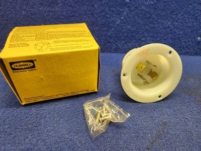 Hubbell Wiring Device-Kellems HBL2415 Flanged Locking Inlet 20 A, - Image 1 of 3