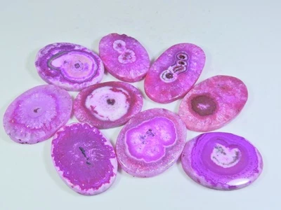 358Cts.Dyed Solar Cab Druzy Agate Oval Shape Cabochon Loose Gemstone 9PcsLot m62 - Image 1 of 4