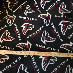 NFL Atlanta Falcons Black Toss Fleece Craft Nähen Stoff Meterware Neu - Bild 1 von 2