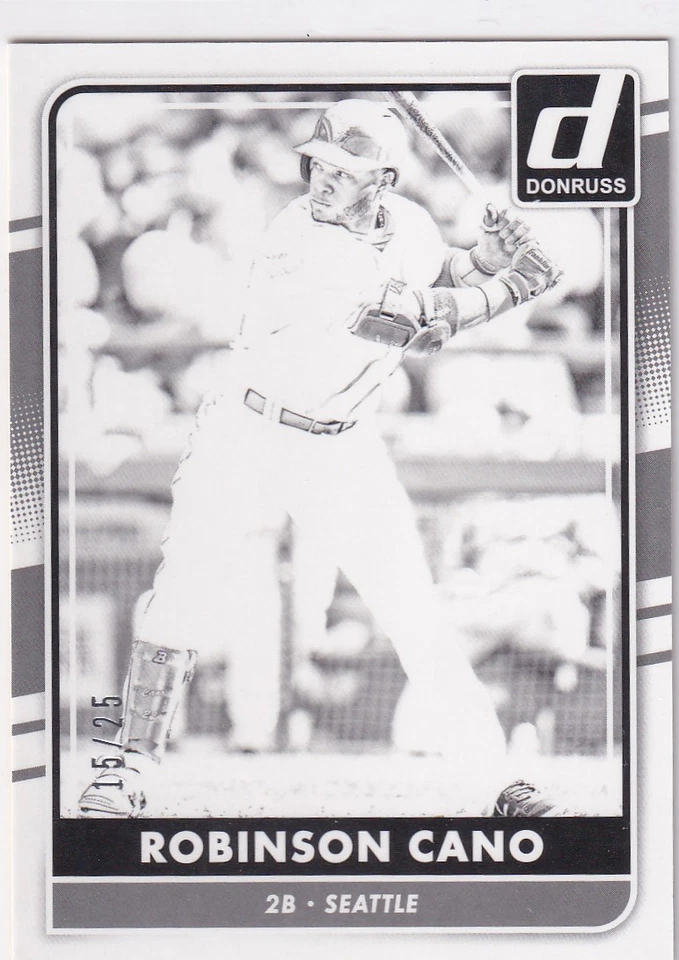 ROBINSON CANO /25 DONRUSS ТЕСТ ДОКАЗАТЕЛЬСТВО ЧЕРНЫЙ ПАРАЛЛЕЛЬНЫЕ МОРЯКИ #48 2016 16 PANINI - Изображение 1 из 1
