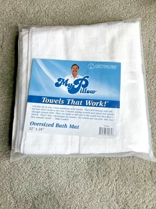 My Pillow Oversized Bath Mat 52" by 24" Towel White New in Sealed Pkg - Picture 1 of 3