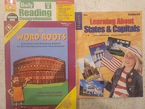 Homeschool Curriculum Lot Of 3 Student Books Grades 4-12 States, Reading, More - Picture 1 of 11