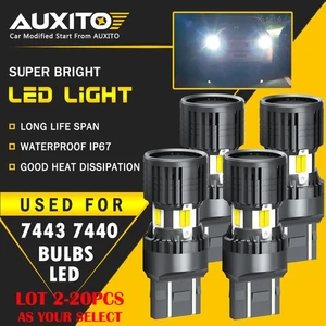 2-20X AUXITO 7443 LED Turn Signal Reverse Backup Brake Tail Stop Parking Light D - Picture 1 of 23