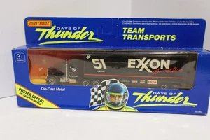 Matchbox 1990 DAYS OF THUNDER #51 ROWDY BURNS EXXON 18 Wheeler Team Transporter - Picture 1 of 3