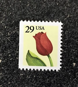 USA1991 #2527 29c Flower Red Tulip - Single From Booklet Mint NH - Picture 1 of 1