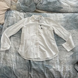 Abercrombie & Fitch White Cotton Button Down Dress Shirt Size Small Msrp $40 - Picture 1 of 6