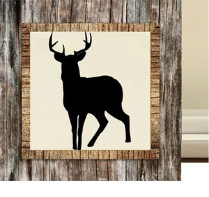 Hirsch stehend Vinyl Aufkleber Wohnkultur 20" x 25" - Bild 1 von 1