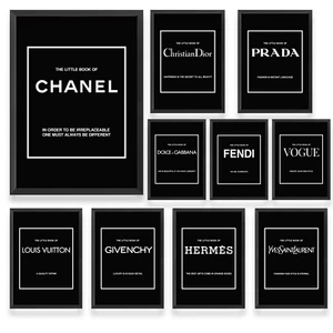 Black White Fashion Designer book Home Gift Wall Art Poster Print Picture A3 A4 - Picture 1 of 11