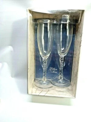 Elegantes y Hermosos Vasos Tostados Flauta Diseñador Rosa Lillian De Colección Nuevo de Lote Antiguo Foto 1 de 4