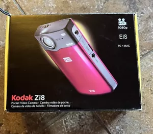 Kodak Zi8 Pocket HD Video Camera 1080P - Gray - With Cables Box - Picture 1 of 17