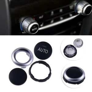 For BMW 5 6 7 X5 X6 AC Climate Control Switch Knobs Rotary Buttons Black+Silver - Picture 1 of 7