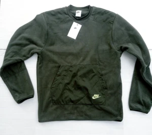 RARE Nike Men’s Dark Green Fleece Crewneck Sweatshirt Size XS DD4854-355 - Picture 1 of 8