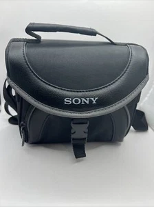Sony LCS-X20 Camera Camcorder Soft Carrying Bag Black Adjustable Shoulder Strap - Picture 1 of 9
