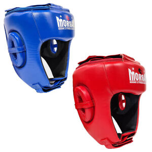Platinum Leather Open Face Head Guard - Boxing MMA Gear - Morgan Sports