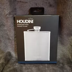 Houdini Stainless Steel Pocket Flask by Rabbit 6.5oz New in Open Box - Picture 1 of 9