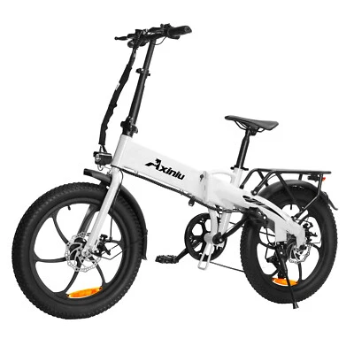 20" Adult Electric Bike 850W 48V 10Ah 28MPH Bicycle Fat Tire E-Mountain Bike - Image 1 of 4
