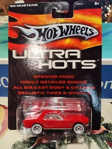 2005 Hot Wheels Ultra Hots Series '65 MUSTANG Red w/Real Riders WW Chrome - Picture 1 of 1