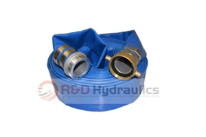 Manguera de descarga de agua | 3" x 50 pies | Con accesorios de pasador | Azul - Imagen 1 de 2