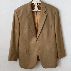 Ralph Lauren Plaid Silk/Wool 2 Button Suit Jacket, 48R - Picture 1 of 12