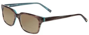 Jones NY J753 Unisex Polarized Bi-Focal Sunglasses Brown Marble Azure Blue 52 mm - Bild 1 von 10