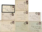 GB QV 8 COVERS 1882-88 DUPLEX POSTMARKS HEMEL LUTON HITCHIN ST ALBANS