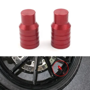 Universal Red Wheel Air Tire Valve Stem Caps Covers for Motorcycle Car Trucks - Picture 1 of 6