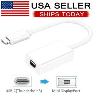 USB-C to Mini Display Port Converter Type-C to Mini DP Adapter Cable for Laptop - Picture 1 of 9