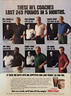 Print Ad 1990 Ultra Slim-Fast Shake Powder Weight Loss Fad Diet Nfl Coaches