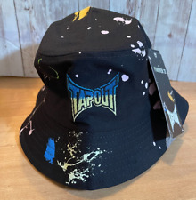 Tapout MMA Mens Paint Splatter Embroidered Black Bucket Hat One Size Fits All