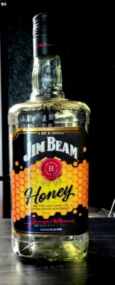 Empty Half Gallon Glass Bottle of Jim Beam Honey - Image 1 of 2