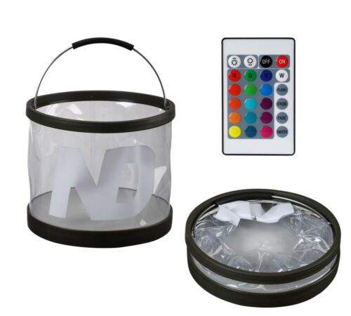 ND Tackle Falteimer Camping Faltbar LED Nachtlicht Bucket Wassereimer Angeln