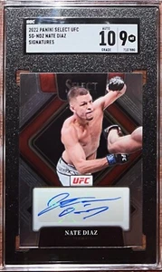 2022 Select UFC Nate Diaz Signatures Auto Autograph #SG-NDZ Welterweight SGC 9 - Bild 1 von 2