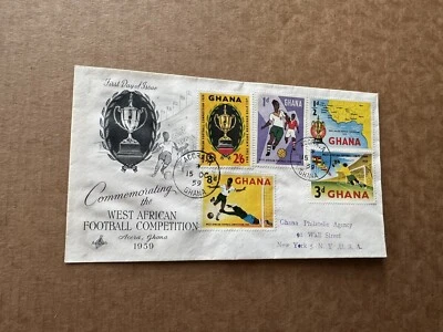 Ghana 1959 FDC (19) +Africa Soccer Championship #61-5 +US ArtCraft Cachet - Image 1 of 2
