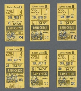 Lot of 10 NY Yankees 1974 Ticket Stubs - Picture 1 of 4