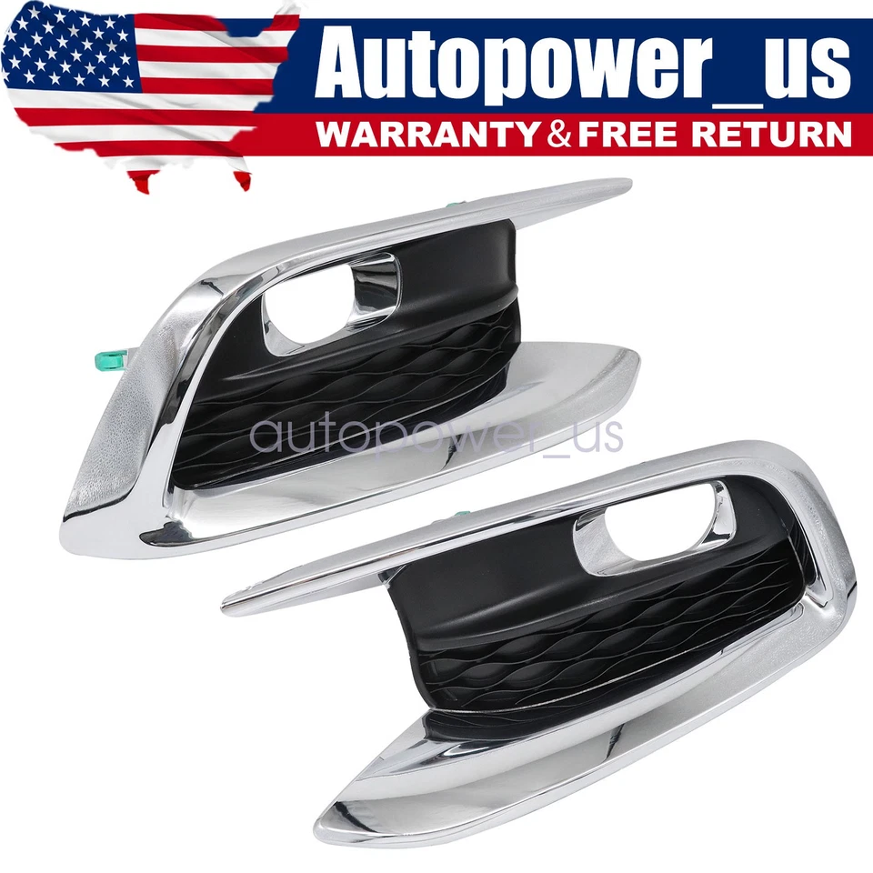 Se adapta a INFINITI QX60 2016-2020 parachoques delantero luz antiniebla rejilla bisel izquierdo + derecho moldura Foto 1 de 4