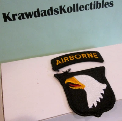 GUERRA DE VIETNAM EJÉRCITO DE ESTADOS UNIDOS PARCHE ERROR 101er AGUILA GRITANDO AEROTRANSPORTADA SIN OJO Foto 1 de 4