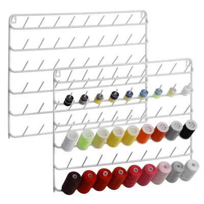 Thread Holder Wall Mount 54 Spools Sewing Thread Rack Embroidery Thread Organ... Foto 1 de 4