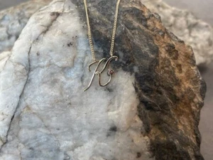 Ciondolo Iniziali Albero della Vita Clogau Oro Giallo e Rosa 9ct - Lettera K Raro 18" - Foto 1 di 6