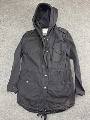 Velvet Graham & Spencer 夹克女式 M 连帽全拉链按扣抽绳实用 — 第 1/4 张图片