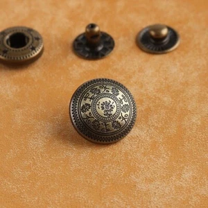 Retro Snap Rivets Fasteners Proppers Press Sewing Leather Craft Buttons Studs - Picture 1 of 27